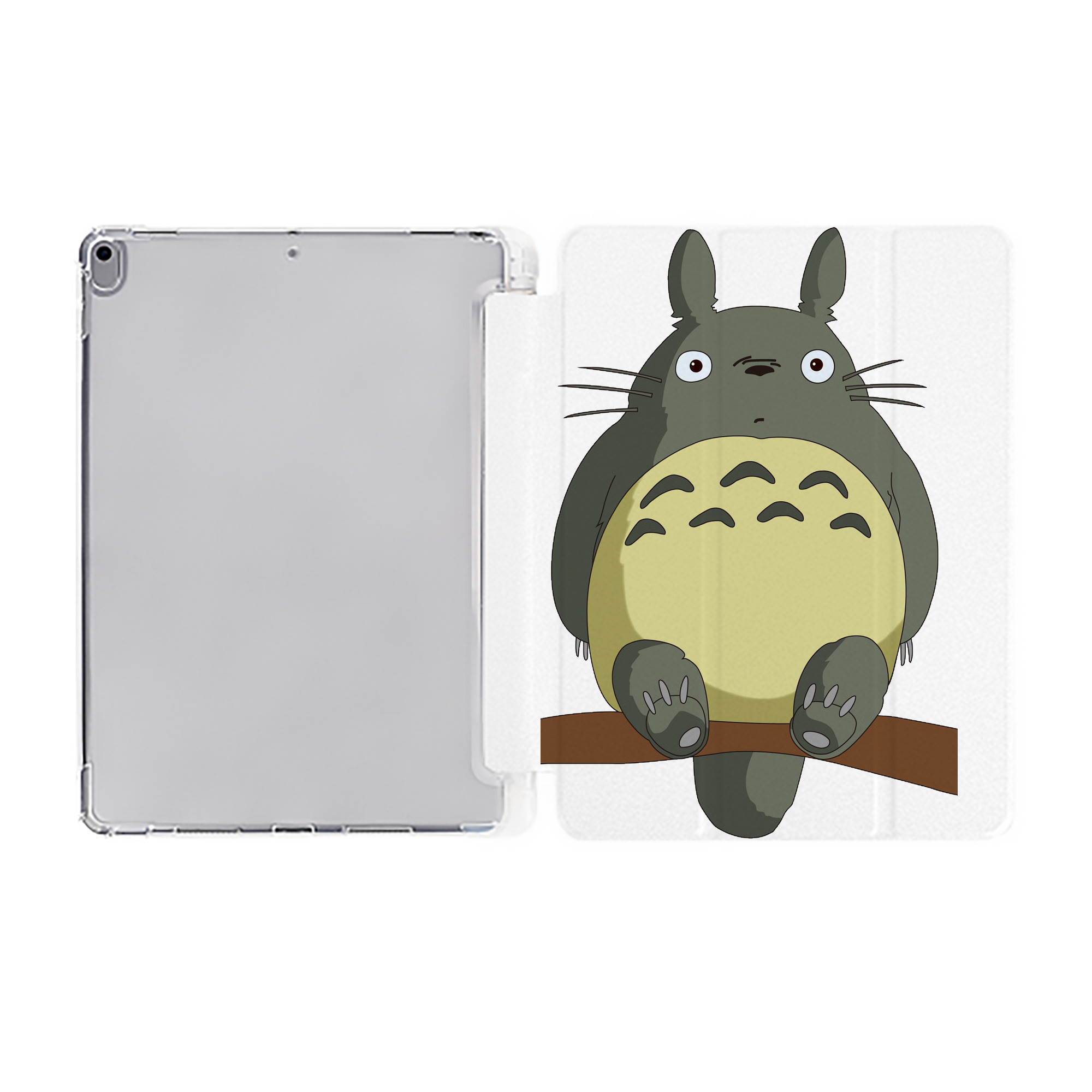 （画像用） となりのトトロ 草壁メイ 草壁サツキ My Neighbor Totoro Satsuki Kusakabe Mei Kusakabe IPad ケース ペン収納付き 三つ折りスタンド PUレザー×シリコン 対応機種9.5/10.5/10.9インチ